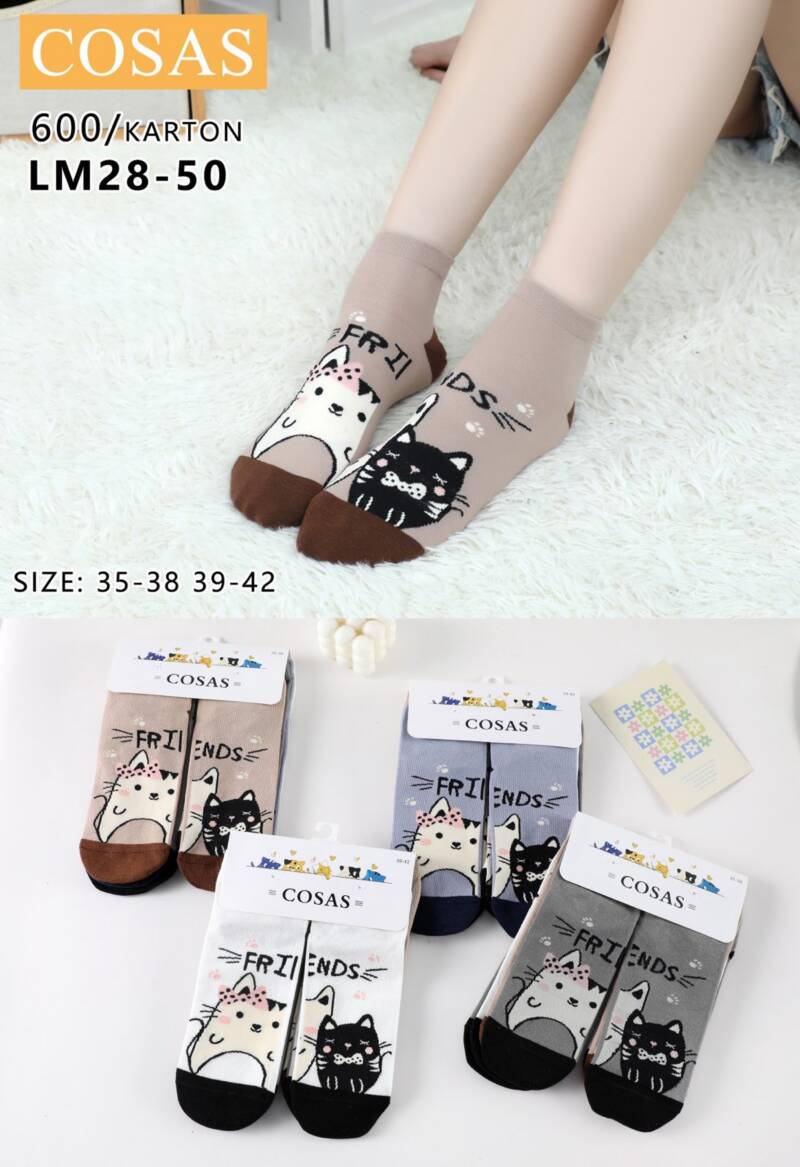 Skarpety damskie Roz 35-42, Mix kolor Paczka 40 szt